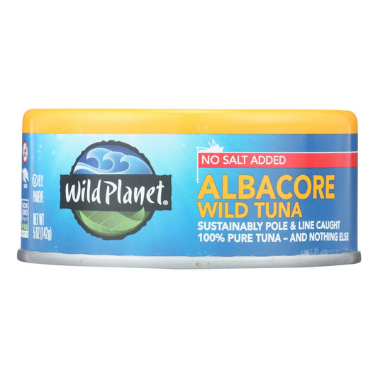 Wild Planet Wild Albacore Tuna - No Salt Added - Case Of 12 - 5 Oz. | OnlyNaturals.us