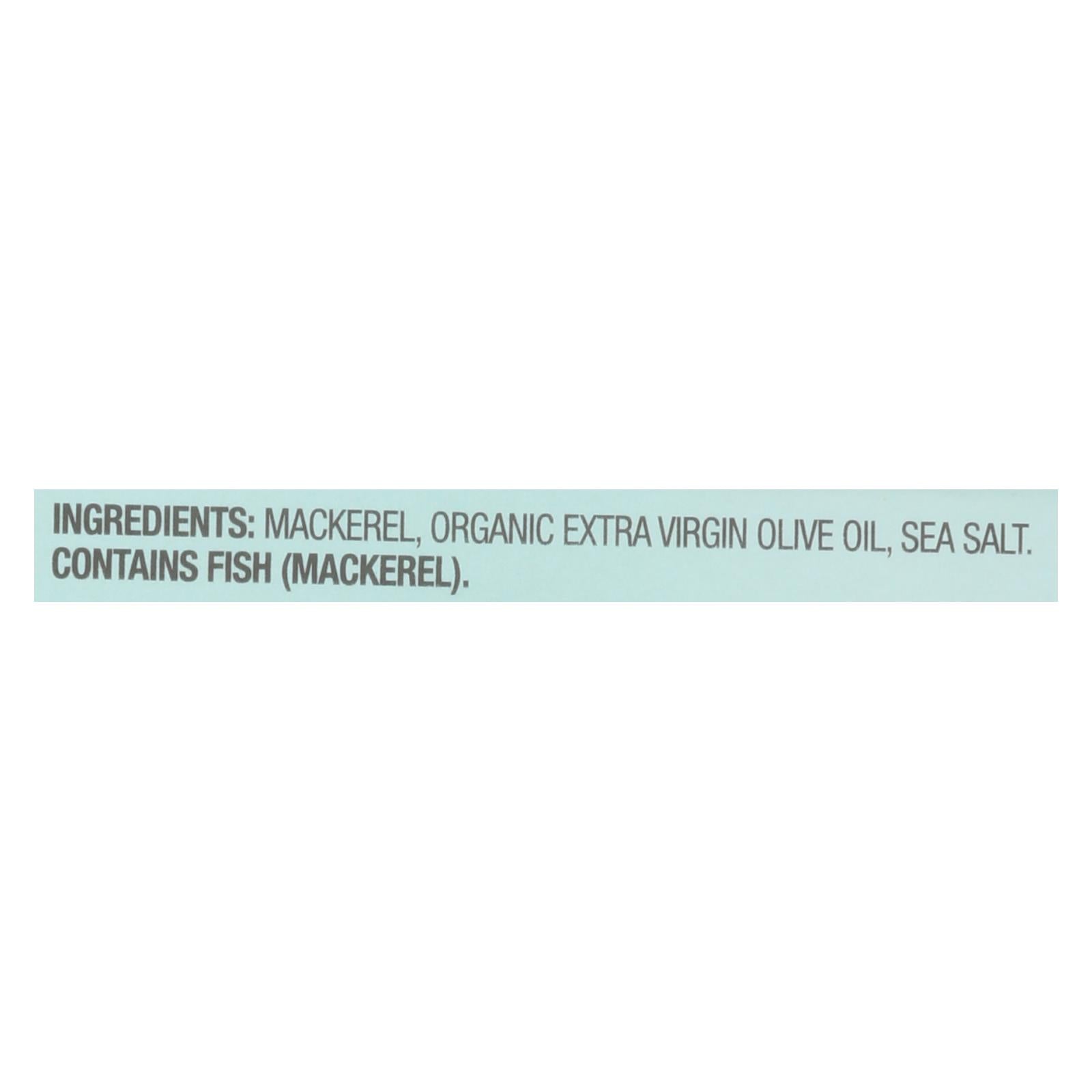 Buy Wild Planet Wild Mackerel Fillets In Extra Virgin Olive Oil - Case Of 12 - 4.375 Oz.  at OnlyNaturals.us