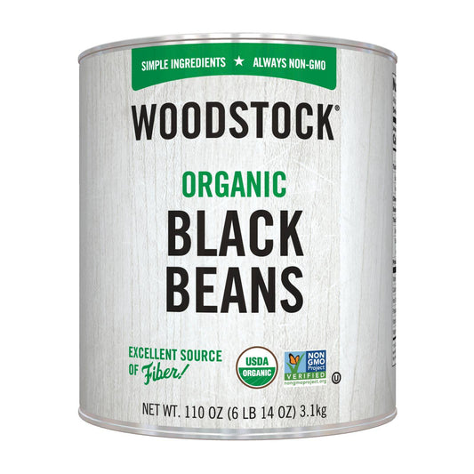 Woodstock Organic Black Beans - Case Of 6 - 110 Oz | OnlyNaturals.us