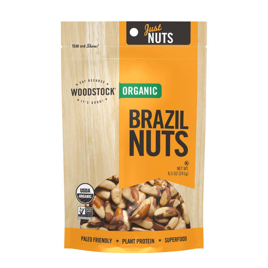 Woodstock Organic Brazil Nuts - Case Of 8 - 8.5 Oz | OnlyNaturals.us