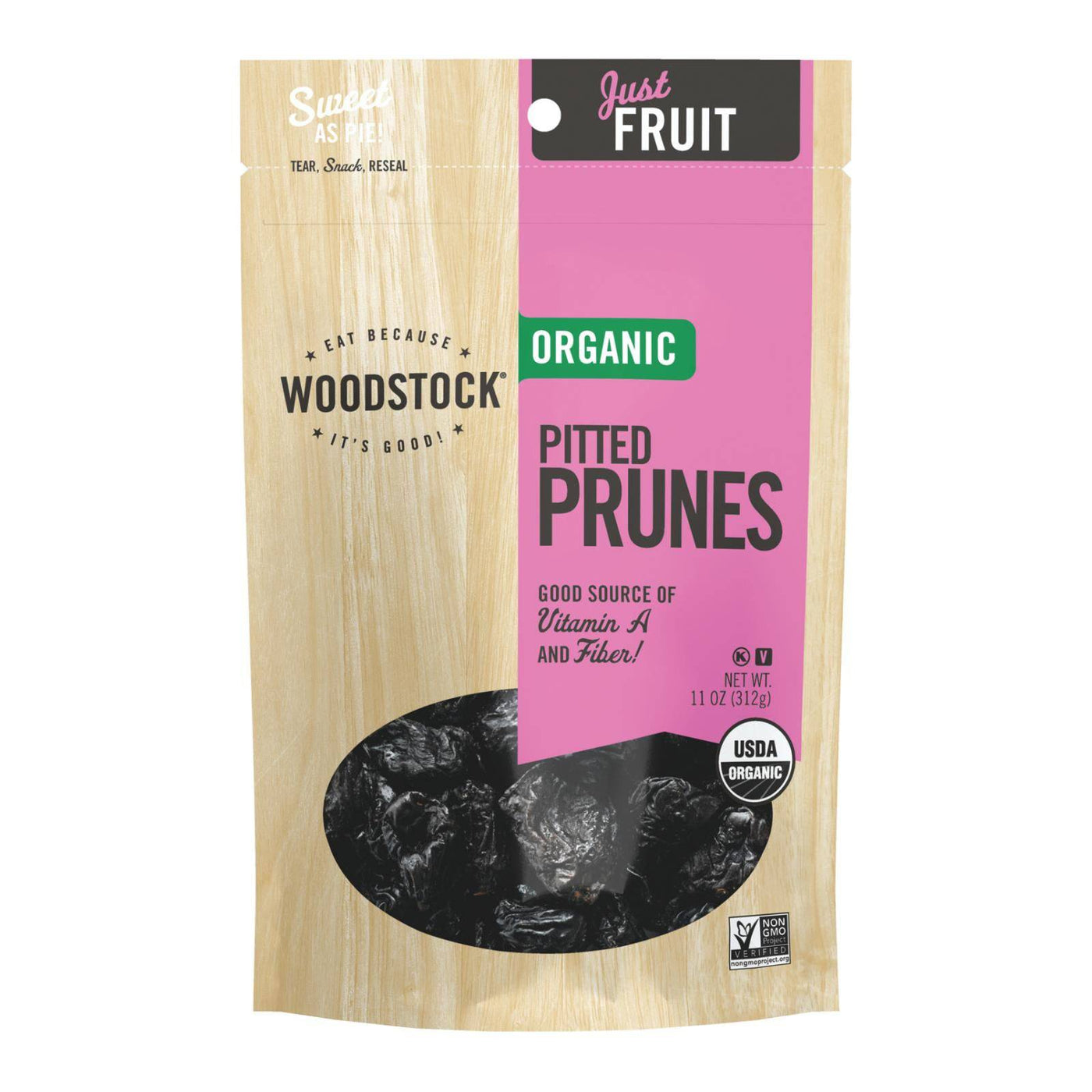 Woodstock Organic Pitted Prunes - Case Of 8 - 11 Oz | OnlyNaturals.us