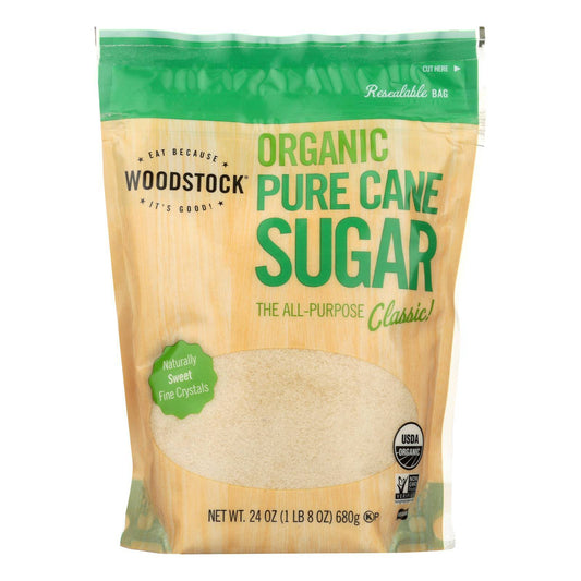 Woodstock Organic Pure Cane Sugar - Case Of 12 - 24 Oz | OnlyNaturals.us