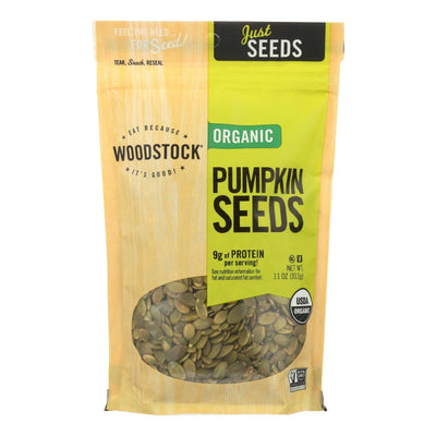 Woodstock Organic Shelled And Unsalted Pumpkin Seeds - Case Of 8 - 11 Oz | OnlyNaturals.us
