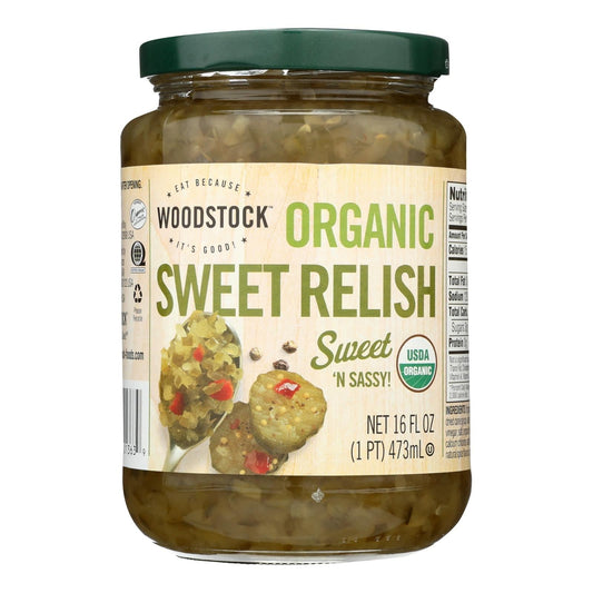 Woodstock Organic Sweet Relish - Case Of 12 - 16 Oz | OnlyNaturals.us