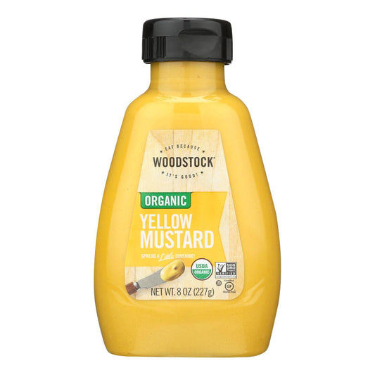 Woodstock Organic Yellow Mustard - Case Of 12 - 8 Oz | OnlyNaturals.us