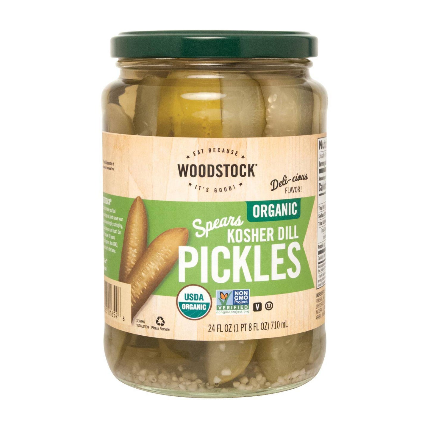 Woodstock Organic Kosher Dill Pickle Spears - Case Of 6 - 24 Fz | OnlyNaturals.us