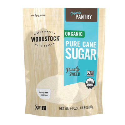 Woodstock Organic Pure Cane Sugar - Case Of 12 - 24 Oz | OnlyNaturals.us
