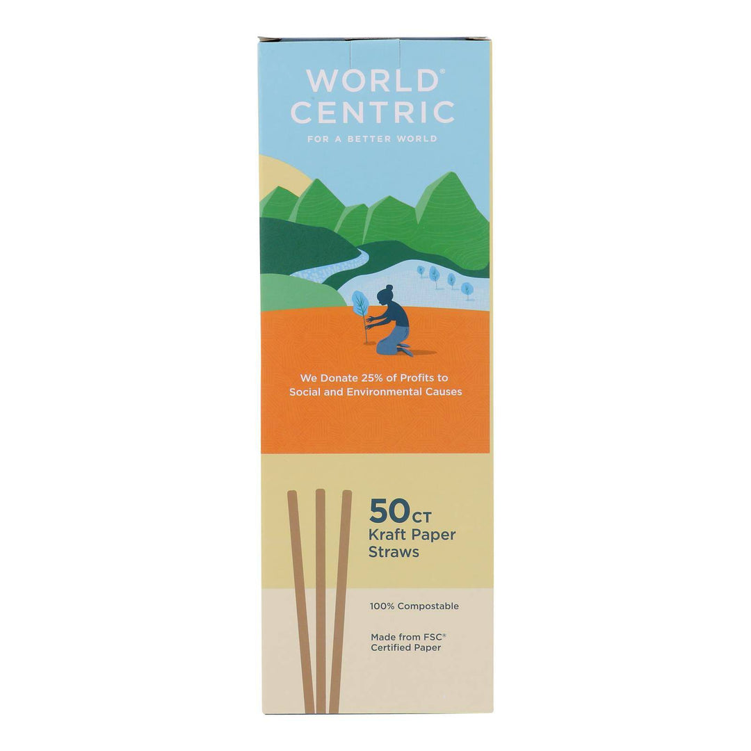 World Centric - Straws 8in Compst Kft Pepper - Case Of 24 - 50 Ct | OnlyNaturals.us