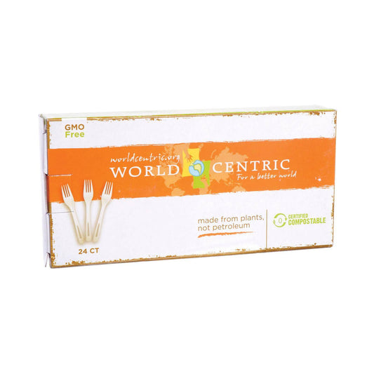 World Centric Corn Starch Fork - Case Of 12 - 24 Count | OnlyNaturals.us