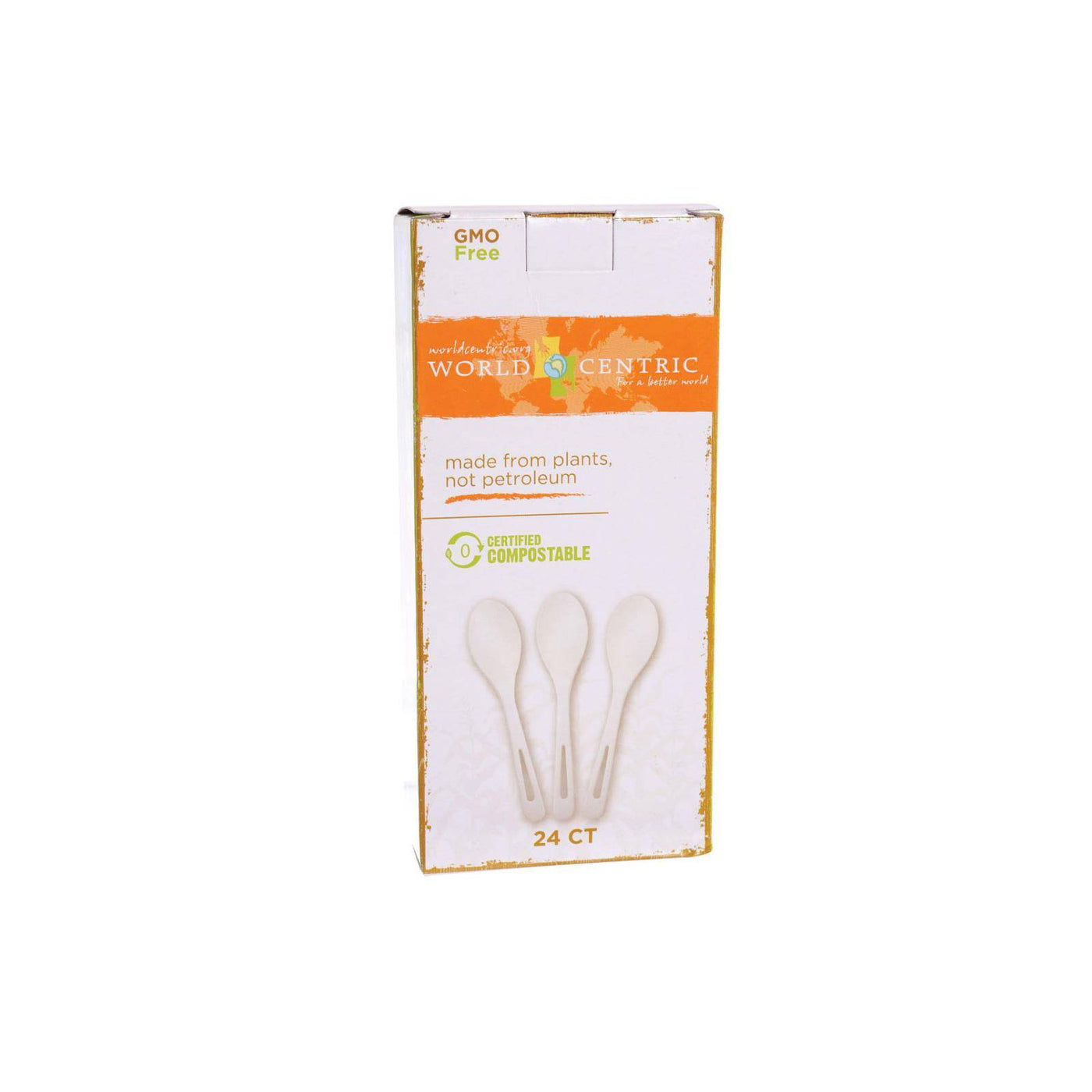 World Centric Cornstarch Compostable Spoon - Case Of 12 - 24 Count | OnlyNaturals.us