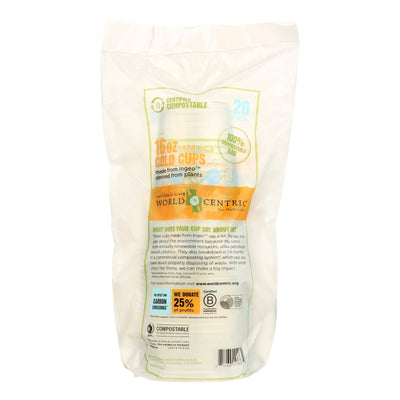 Buy World Centric Compostable Clear - Case Of 12 - 16 Oz.  at OnlyNaturals.us