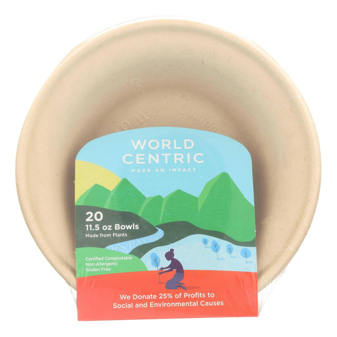 World Centric Wheat Straw Bowl - Case Of 12 - 20 Count | OnlyNaturals.us