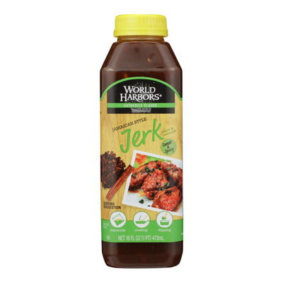 World Harbor Jamaican Style Jerk Marinade And Sauce - Case Of 6 - 16 Fl Oz. | OnlyNaturals.us