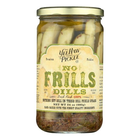 Yee-haw Pickle Dills Pickle - No Frills - Case Of 6 - 24 Oz. | OnlyNaturals.us