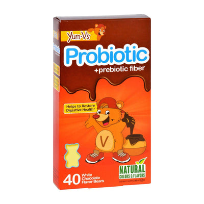 Yum V's Probiotic Plus Prebiotic Fiber Vanilla - 40 Bears | OnlyNaturals.us
