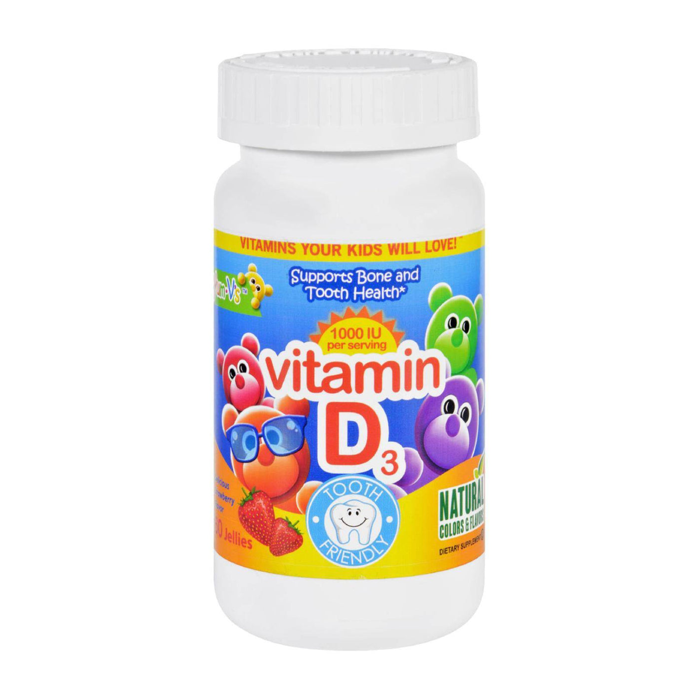 Yum V's Vitamin D Jellies Yummy Berry - 60 Chewables | OnlyNaturals.us