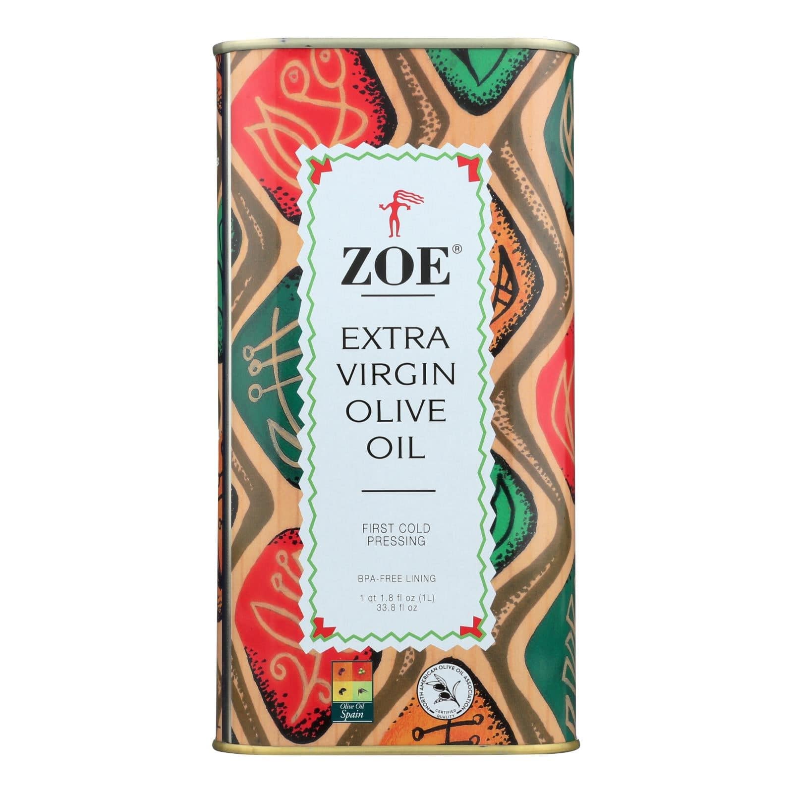 Zoe - Extra Virgin Olive Oil - Case Of 6 - 1 Liter | OnlyNaturals.us